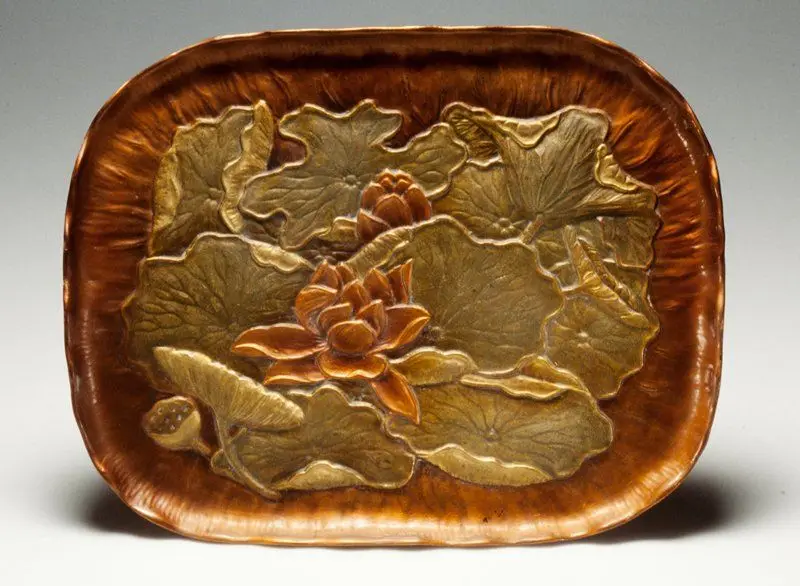 Linthorpe Pottery Tray by Christopher Dresser