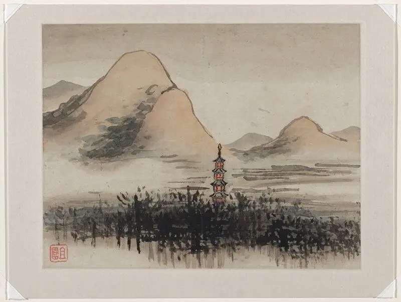 Finger Painting, from an album of ten by Gao Qipei