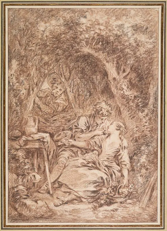 Lovers Surprised (Annette et Lubin) by François Boucher