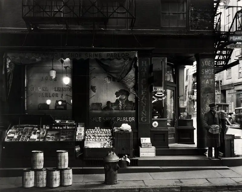 Shoeshine Parlor by Berenice Abbott