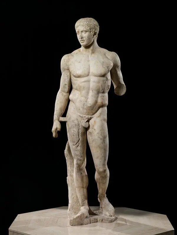 The Doryphoros (after Polykleitos) by Copy of work attributed to Polykleitos