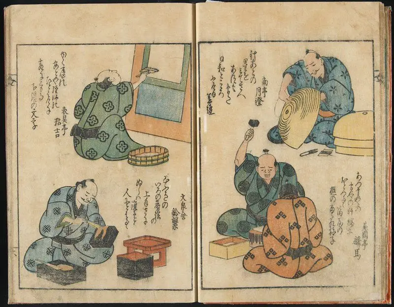 Brief Sketch of Artisans by Yashima Gakutei