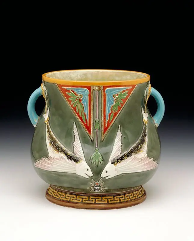 Aquarian flower pot by Christopher Dresser