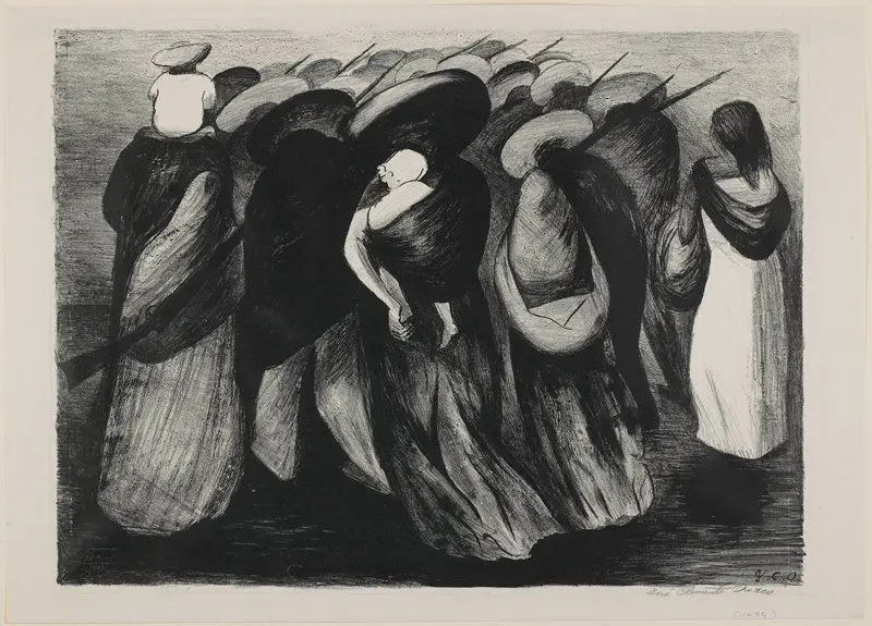 La retaguardia by José Clemente Orozco