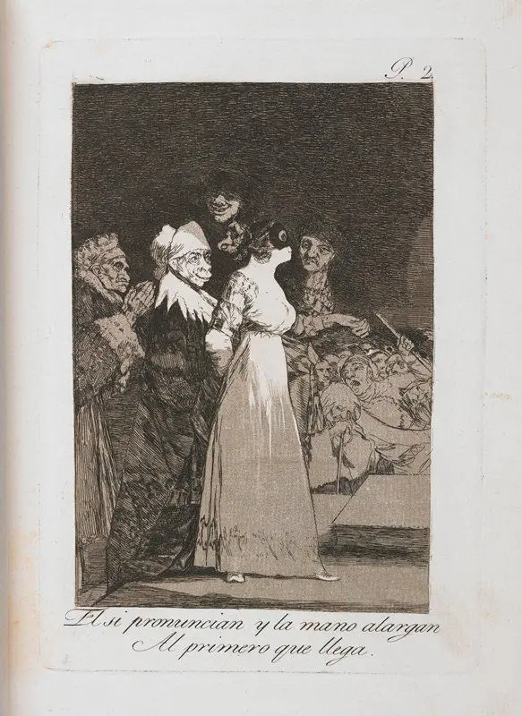 El si pronuncian y la mano alargen al primero que llega by Francisco José de Goya y Lucientes