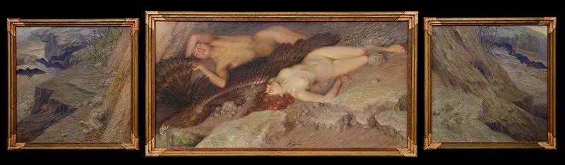 Triptych: Prisoners of the Mountain Mist by Giovanni Battista Crema