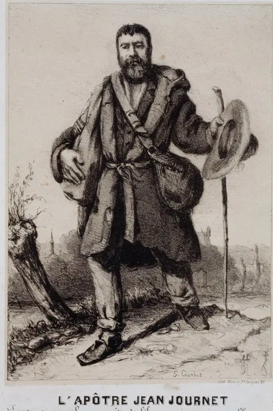 L'apôtre Jean Journet partant pour la conquête de l'harmonie universelle by Gustave Courbet