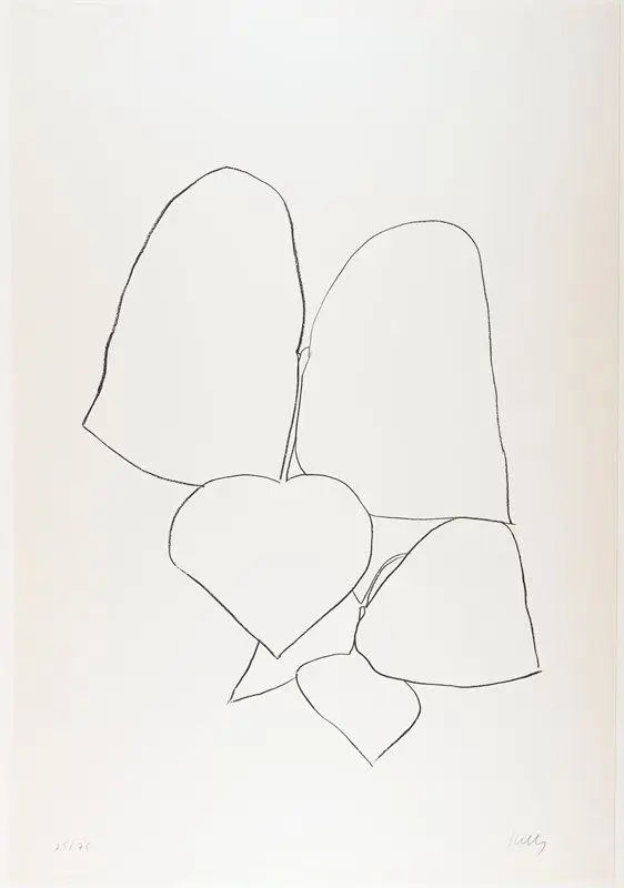 String Bean Leaves III by Ellsworth Kelly