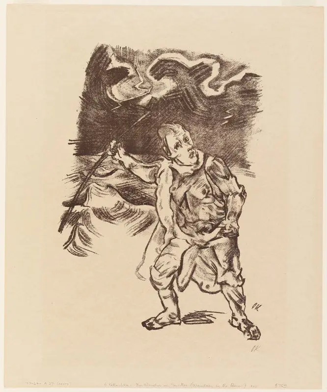 Wanderer in the Storm by Oskar Kokoschka