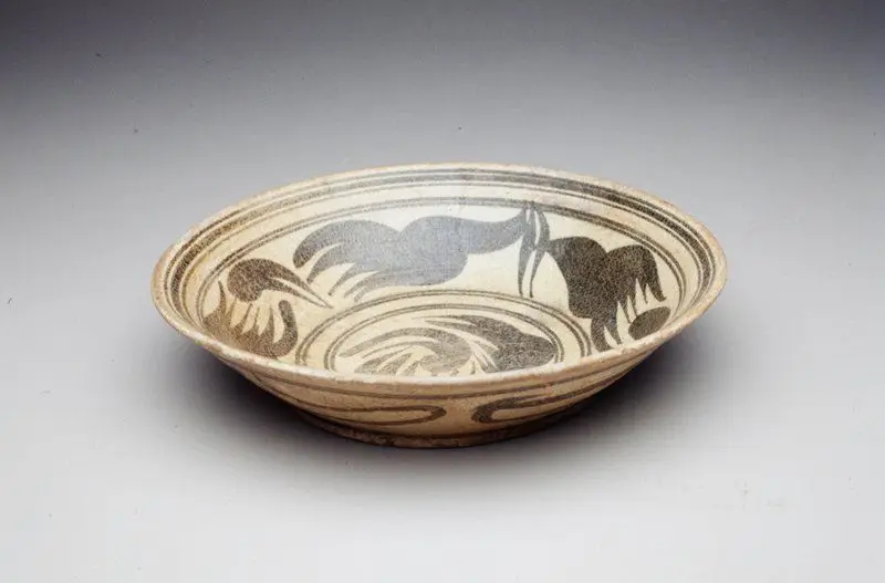Plate with “black crow” motif by Thailand