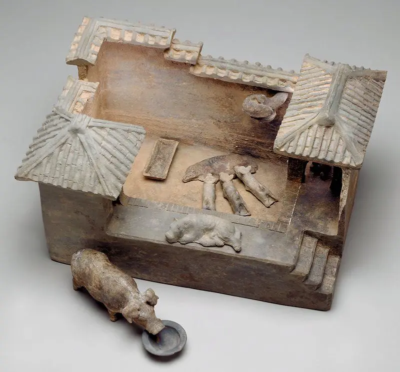 Funerary Model of a Pig Sty by China