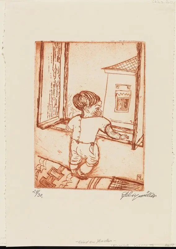 Child at a Window by Conrad Felixmüller