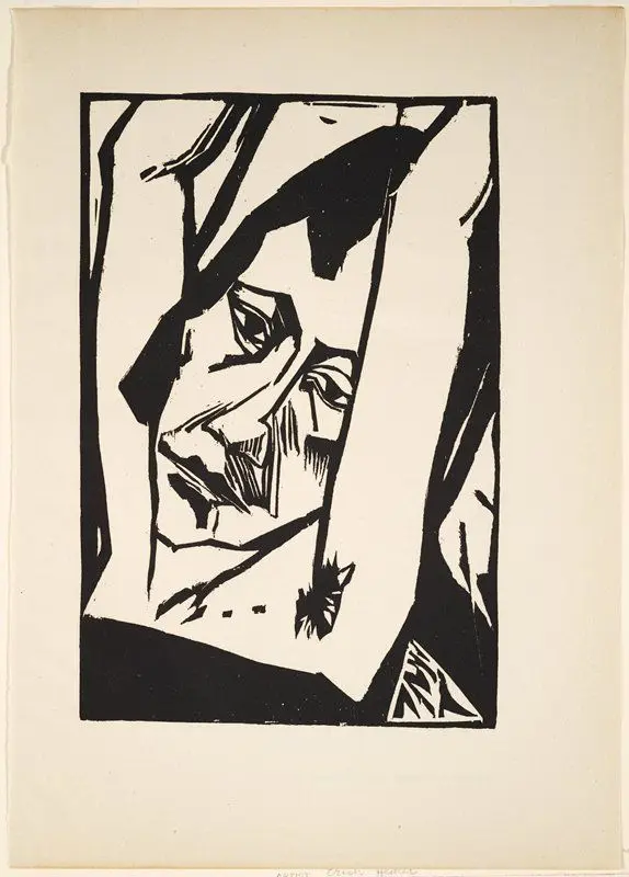 Mädchenkopf by Erich Heckel