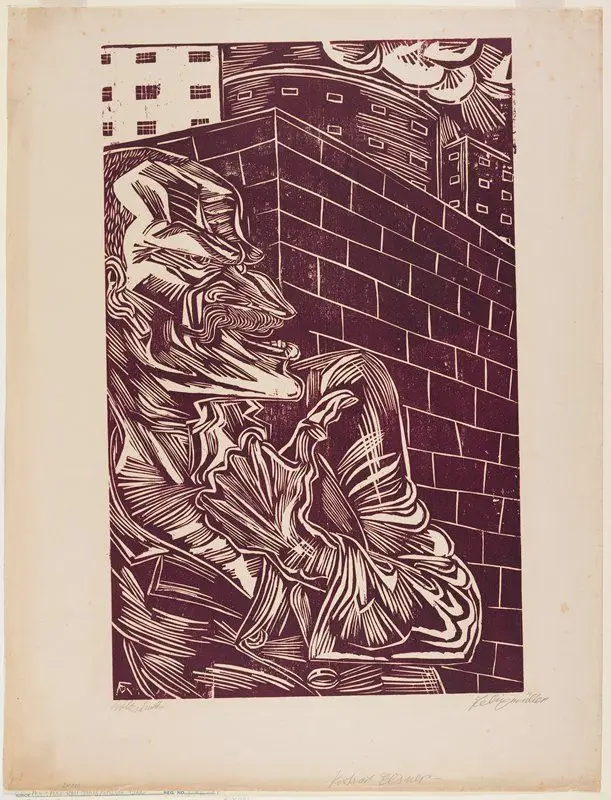 Portrait of Elsner, The Political Convict by Conrad Felixmüller