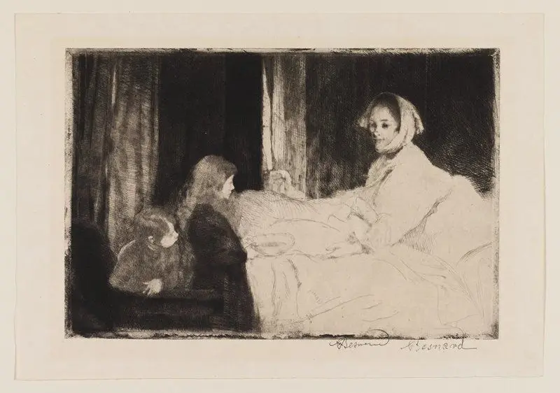 The Sick Mother by Albert Besnard