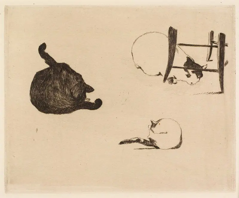 The Cats by Édouard Manet