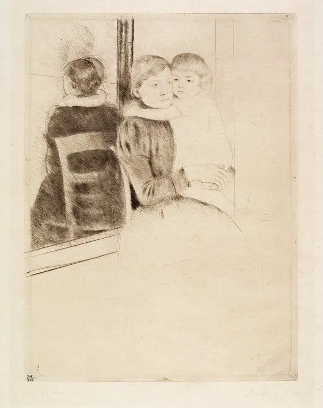 The Mirror by Mary Cassatt