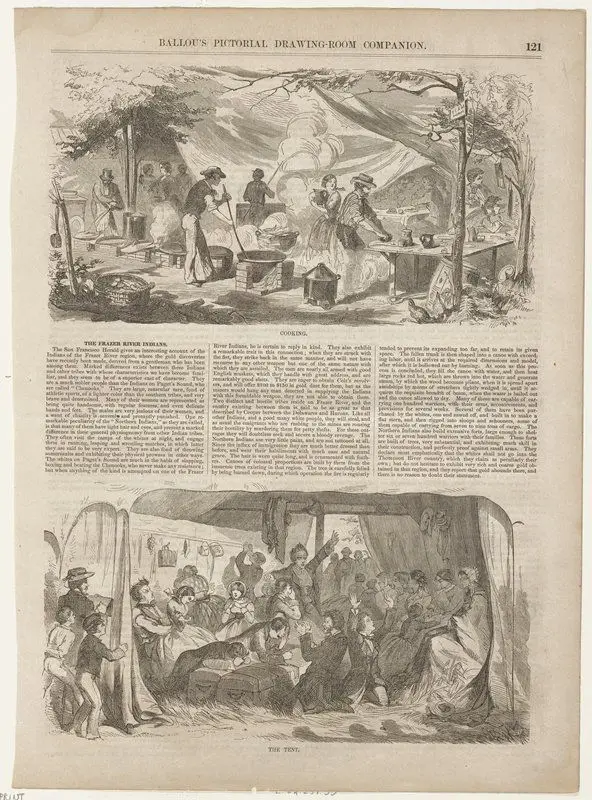 Camp Meeting Sketches - Cooking by Winslow Homer
