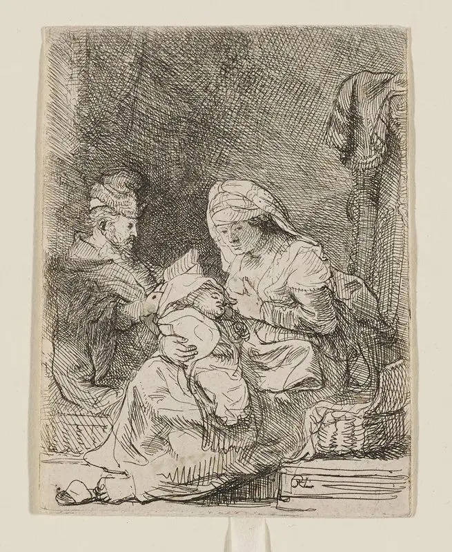 The Holy Family by Rembrandt van Rijn