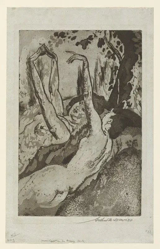 Moonlight on the Grassy Bank by Arthur B. Davies