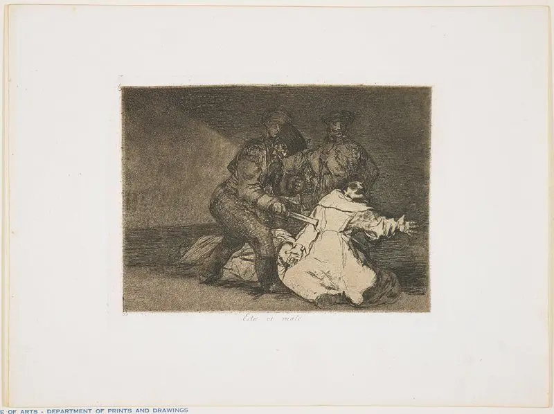 Esto es malo (This is bad) by Francisco José de Goya y Lucientes