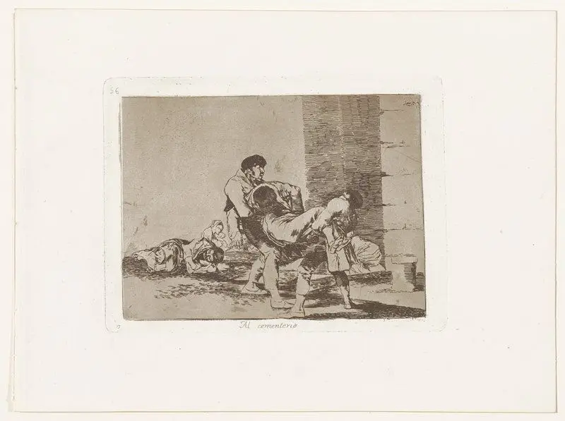 To The Cemetery by Francisco José de Goya y Lucientes