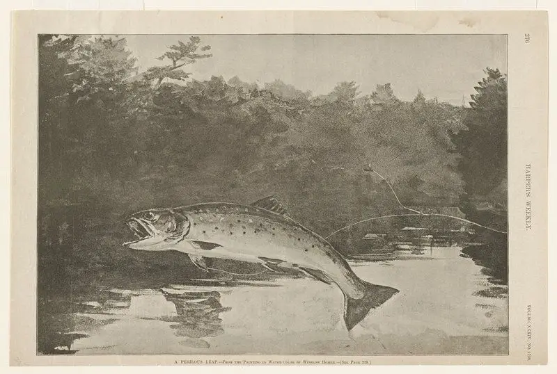 A Perilous Leap by Winslow Homer