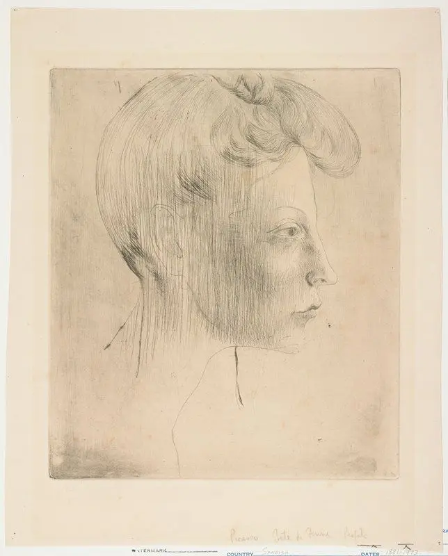 Tête de Femme de Profil by Pablo Picasso