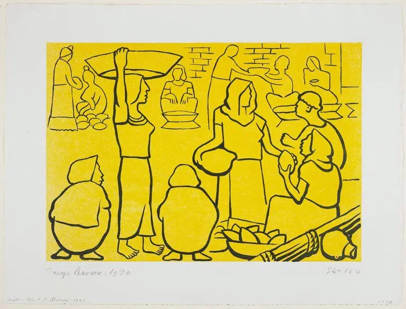 Mercado de Tehuantepec by Diego Rivera