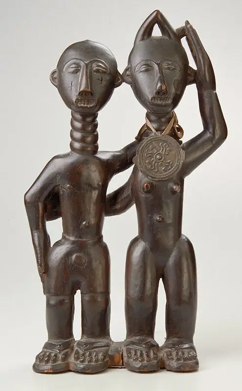 Pair of Figures from a Shrine Group by Kwaku Benpoh