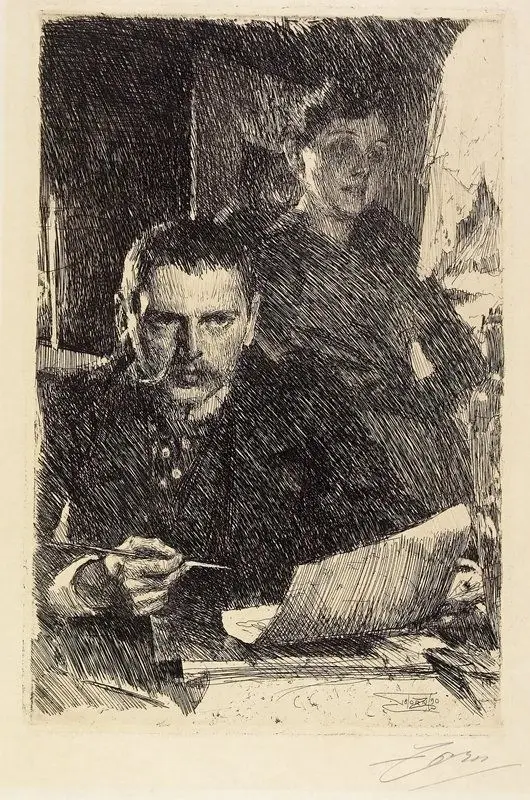 Zorn and His Wife by Anders Zorn