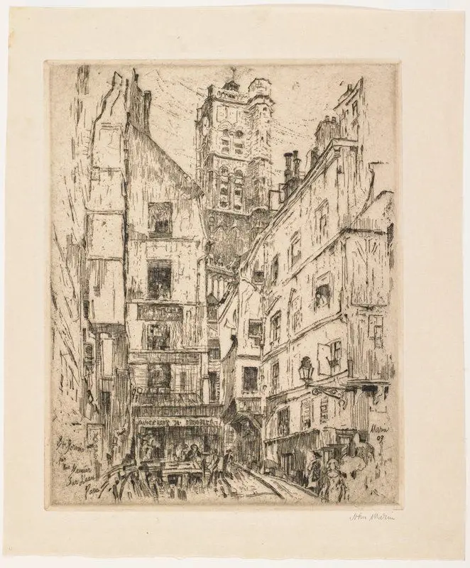 St. Gervais, Rue Grenier sur L'Eau, Paris by John Marin