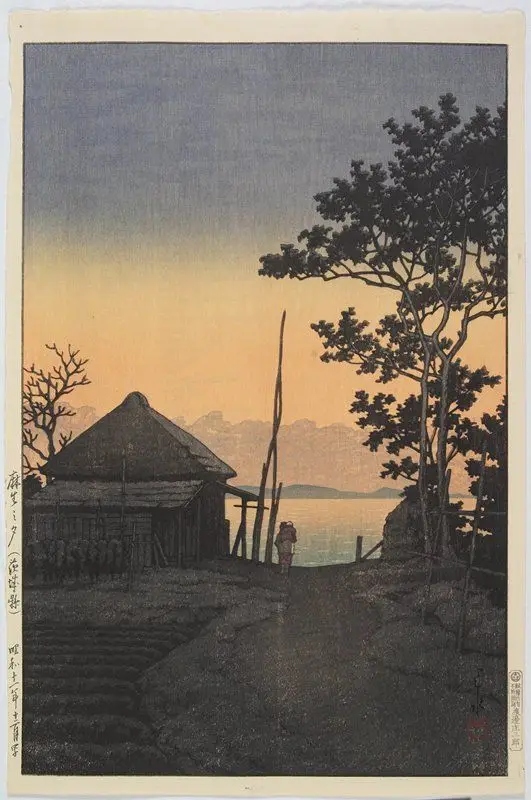 Dusk at Asō, Ibaraki Prefecture by Kawase Hasui
