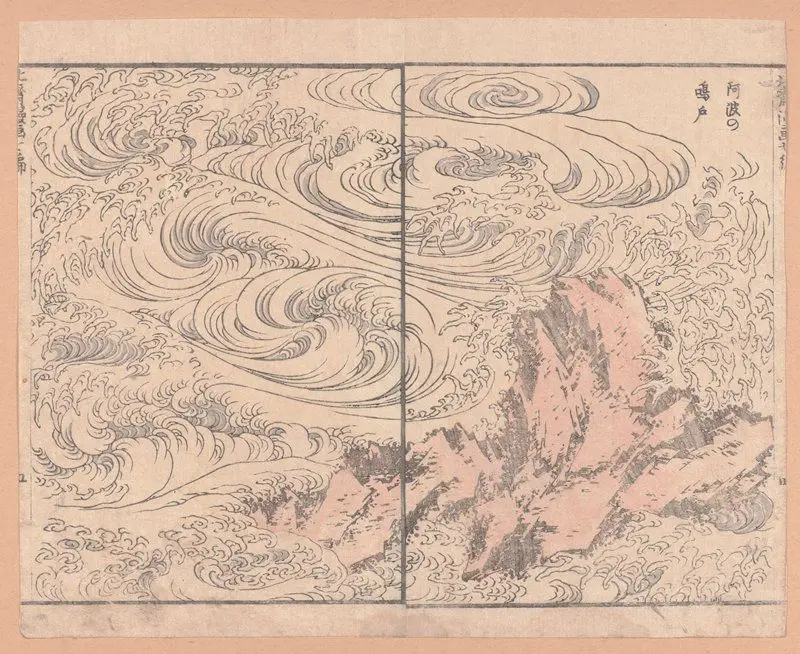 Whirlpool at Awa by Katsushika Hokusai