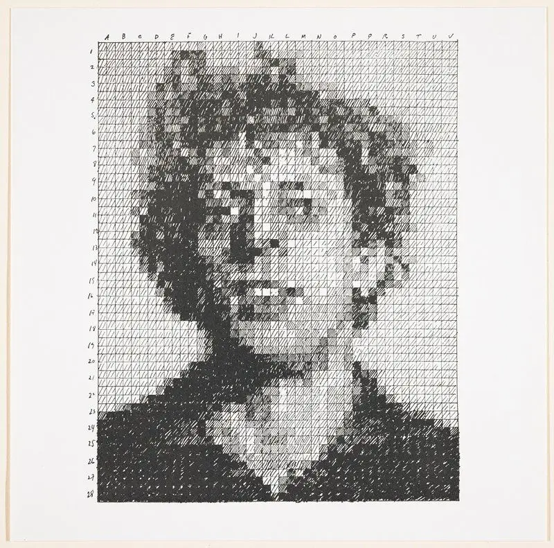 Phil / Rubber Stamp by Chuck Close