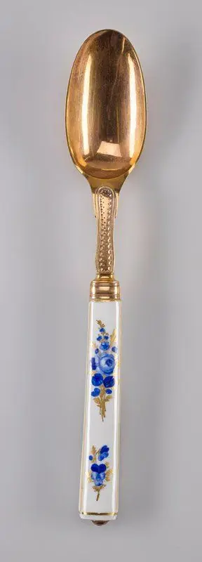 Spoon, from a flatware dessert service by Manufacturer: Meissen Porcelain Factory