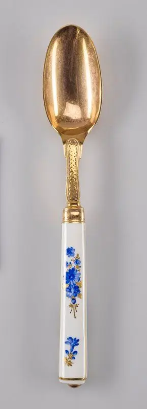 Spoon, from a flatware dessert service by Manufacturer: Meissen Porcelain Factory