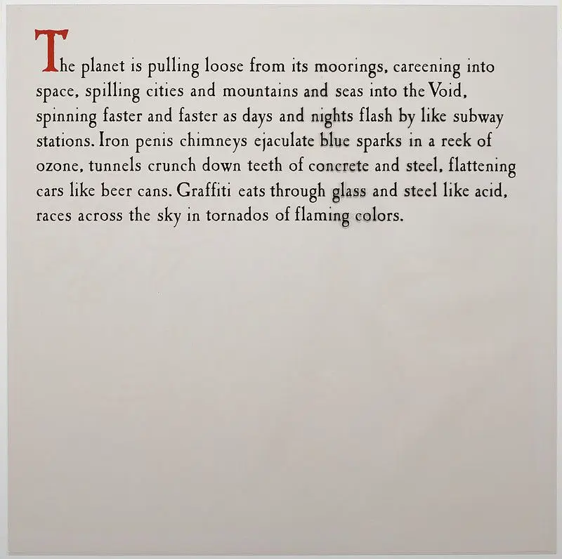 The planet is pulling loose from its moorings... by Keith Haring