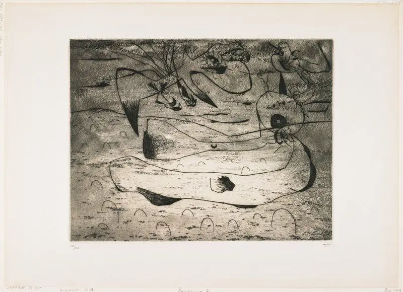 L'Aigle et la femme dans la nuit (Eagle and Woman at Night) by Joan Miró