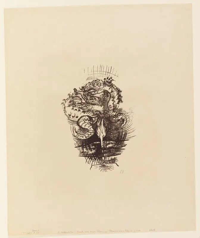 Dragons Over a Flame by Oskar Kokoschka