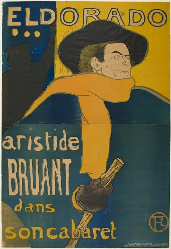 Les Ambassadeurs: Aristide Bruant by Henri de Toulouse-Lautrec