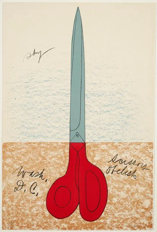 Scissors as Monument, from the National Collection of Fine Arts portfolio by Claes Oldenburg