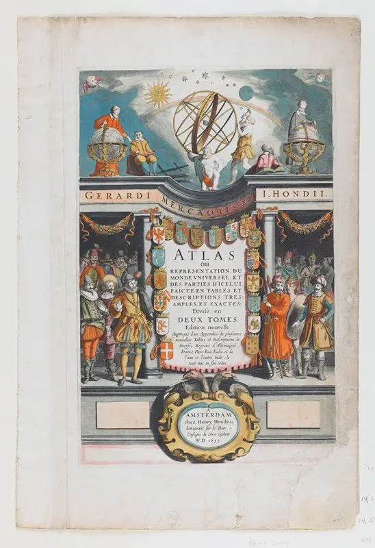 Dedication to Luoys de Bourbon, XIII. DVNOM, from Atlas by Jodocus Hondius