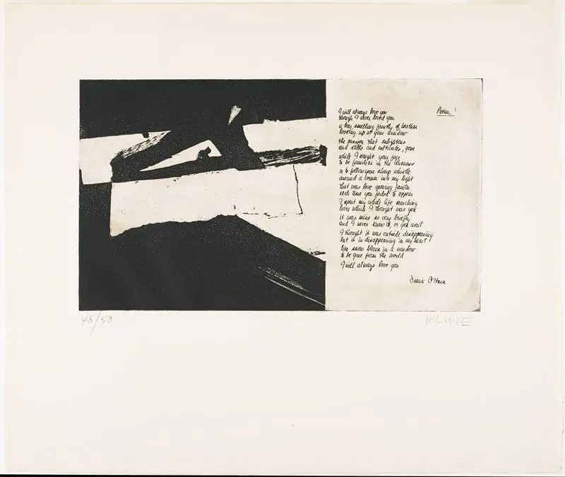 Poem, 1957, from 21 Etchings and Poems by Franz Kline