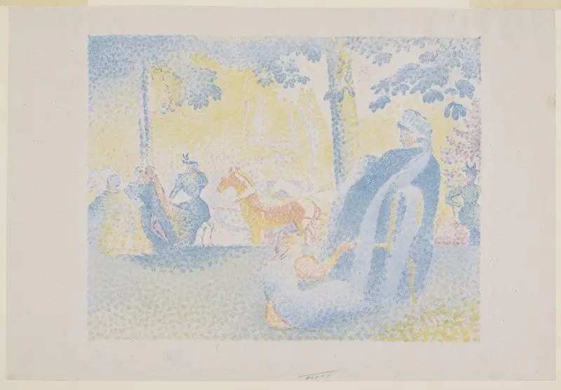 On the Champs-Elysées by Henri-Edmond Cross