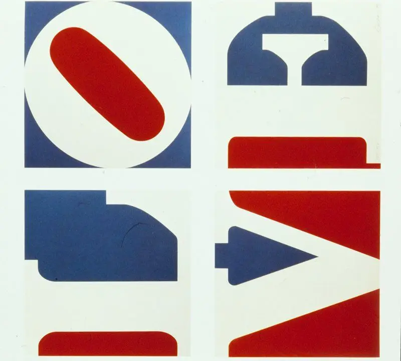 Four Panel Love by Robert Indiana