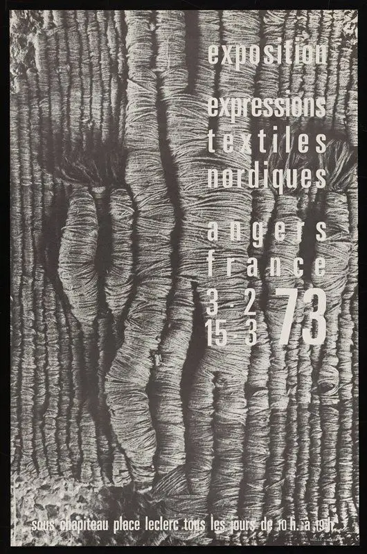 Expressions textiles nordiques. angers, france. 3-2, 15-3, 1973 by Designer: Unidentified