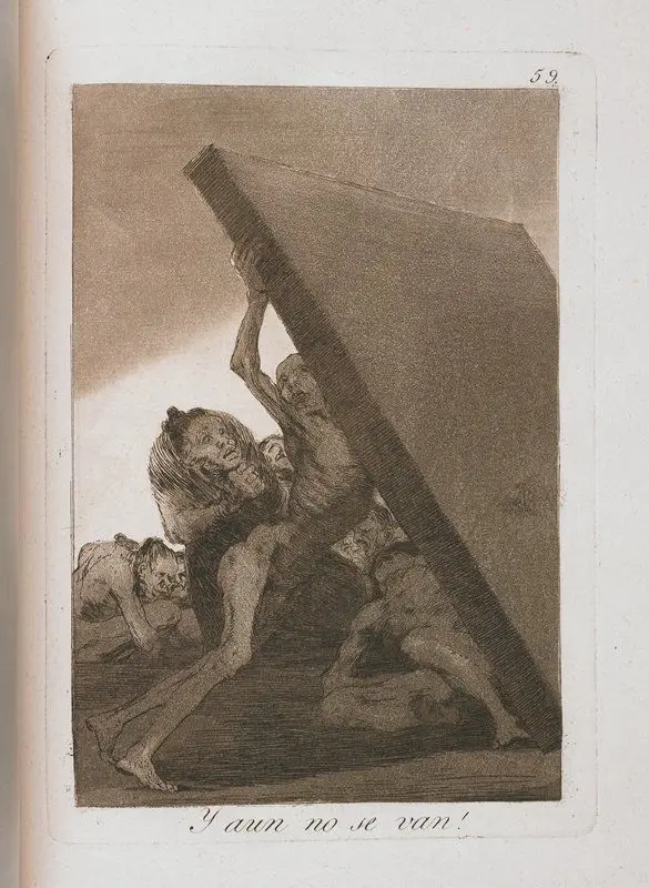 Y aun no se van! by Francisco José de Goya y Lucientes
