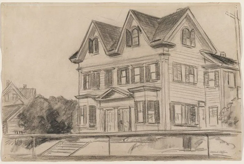 Double House, Gloucester by Edward Hopper