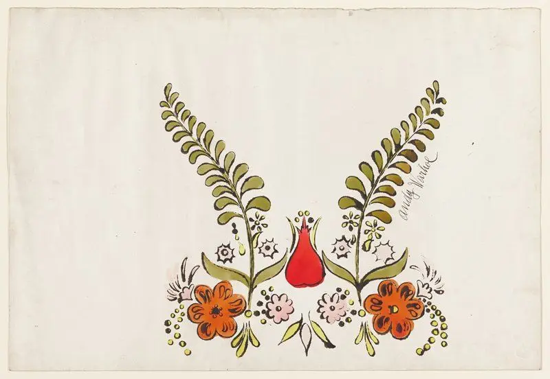 Untitled (Flowers and ferns) by Andy Warhol